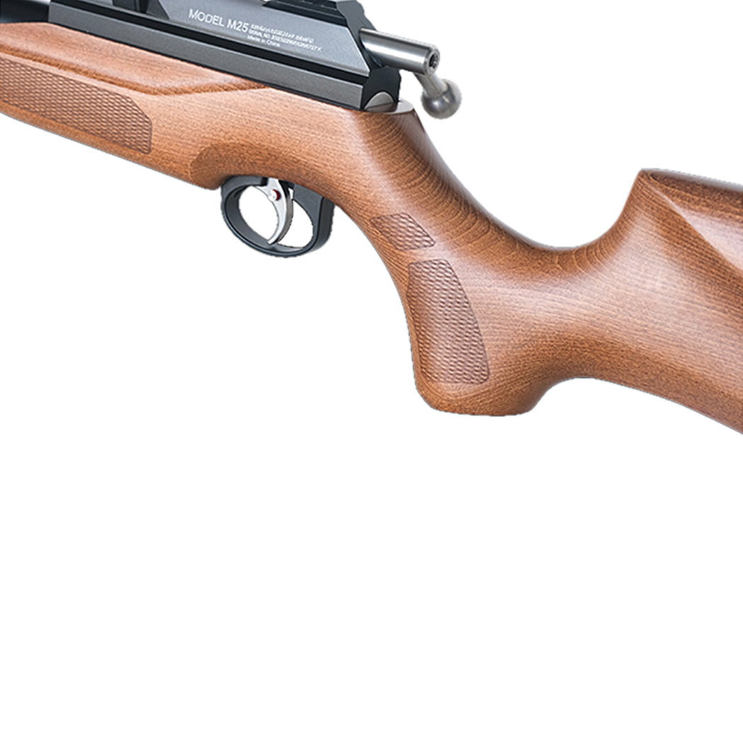 SnowPeak M25W PCP 5.5mm Caliber 1000 Fps Pellet Air Gun Rifle Wooden Finish