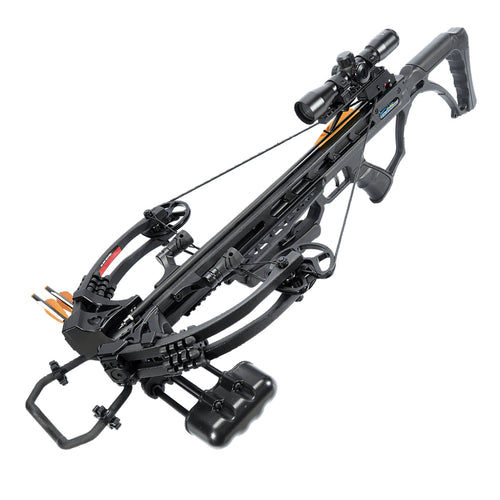 200Lbs Black Freak MK-XB63BK Compound Crossbow Kit 420 FPS w/ Scope Quiver Arrows