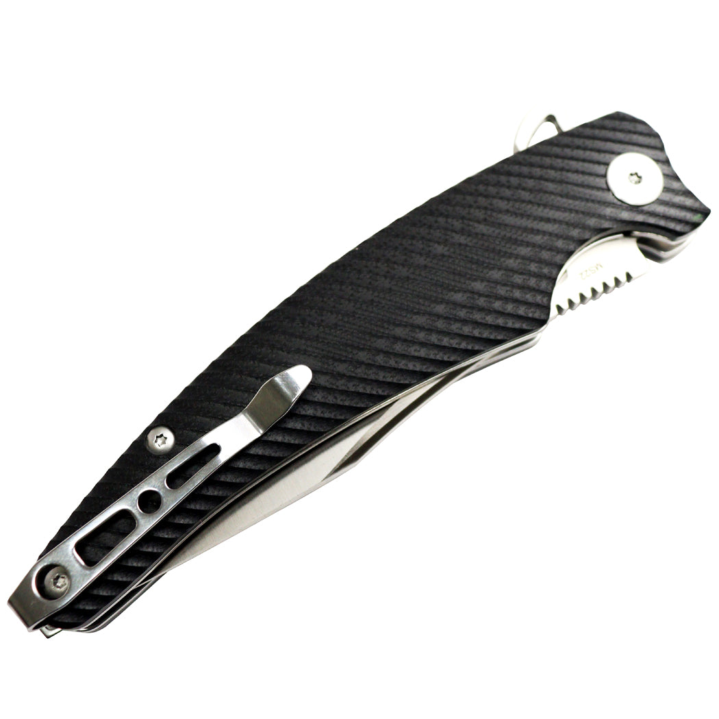 Hunt-Down 8" G10 Handle Stainless Steel Blade Ball Bearing Folding Knife With Box