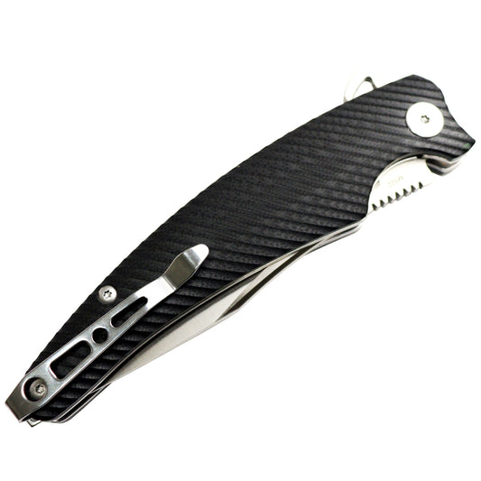 Hunt-Down 8" G10 Handle Stainless Steel Blade Ball Bearing Folding Knife With Box