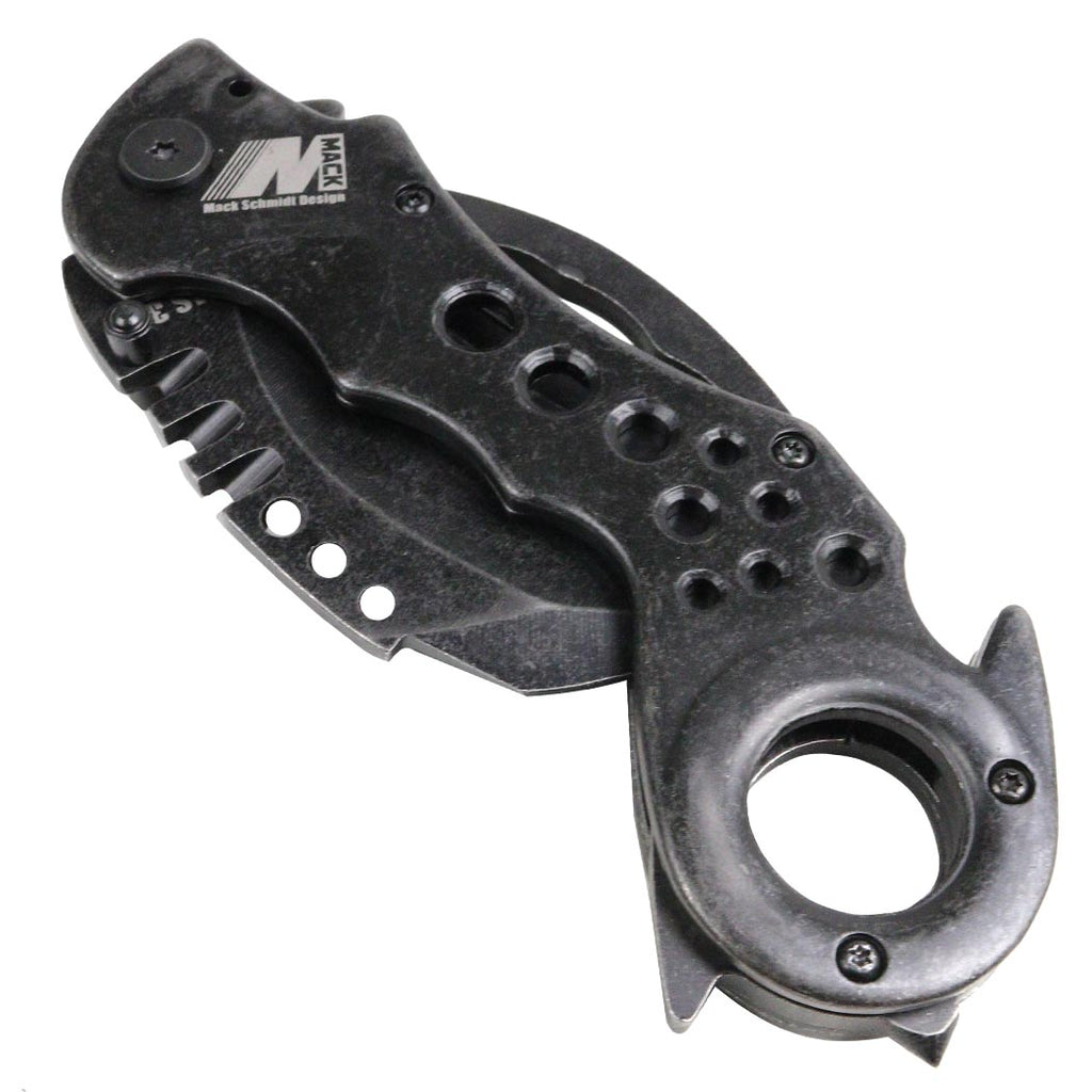 7.5" All Steel Heavy Duty Tactical Karambit Claw Spring Assisted Pocket Knife