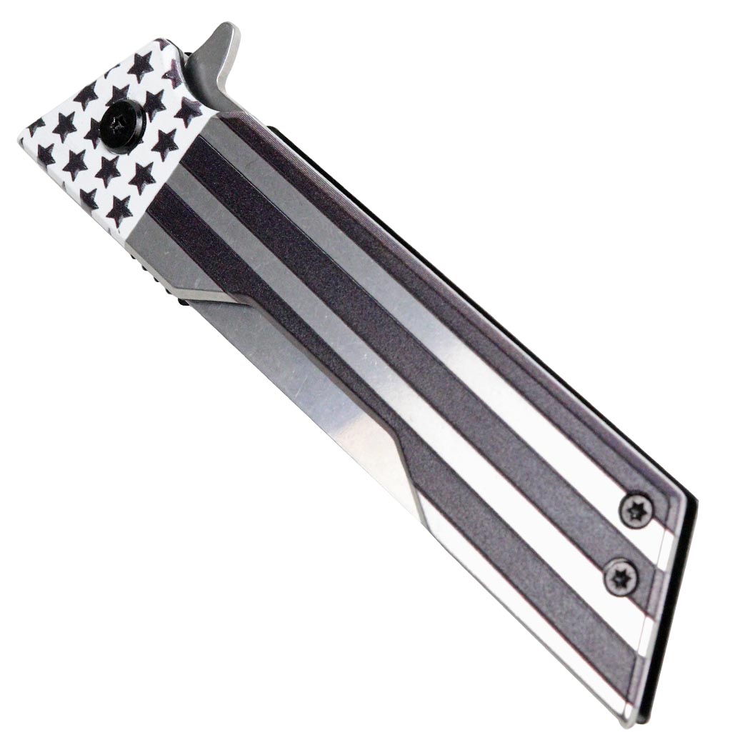 MACK 8" United We Stand Spring Assisted Folding Knife 3CR13 Stainless Steel