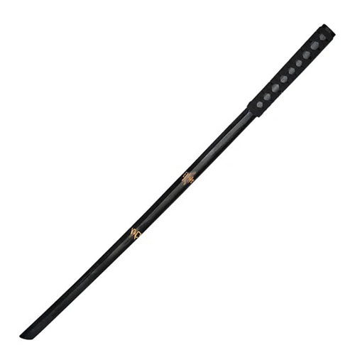 38" Smooth Black Wood Honor Bokken Replica Collectible Training Katana Sword With Black Cord Wrapped Handle
