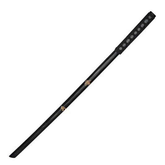 38" Smooth Black Wood Honor Bokken Replica Collectible Training Katana Sword With Black Cord Wrapped Handle
