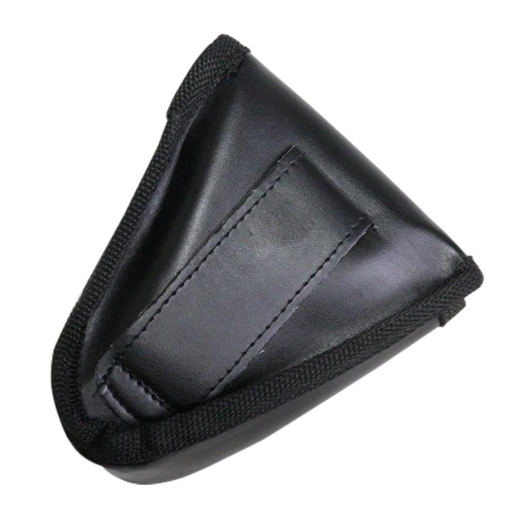 Hinged Style Handcuffs Double Lock Hand Cuffs With Leather Pouch +2 Keys Black