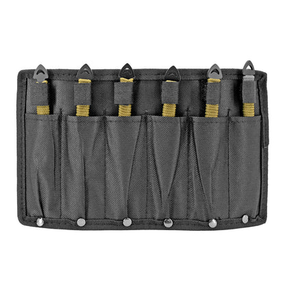 6 Piece Set 6" Arrow Head Throwing Knife W/ Green Cord Wrapped Handle 