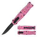 5.25" Pink Sprinkle Handle Stainless Steel Blade Mini Folding Knife