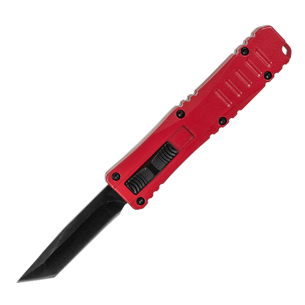 5.25" Red Handle Stainless Steel Tanto Blade Mini Folding Knife