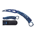 9" Blue Color Stainless Steel Blade Butterfly Folding Practice Trainer Knife 