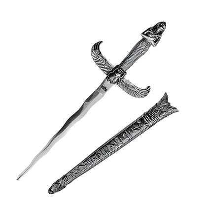 17" Egyptian Pharaoh Style Stainless Steel Kris Blade Fantasy Dagger With scabbard