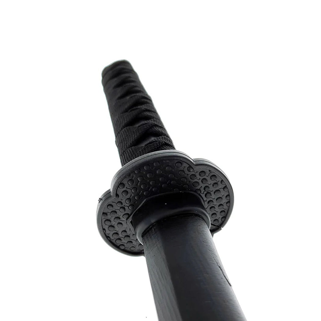 40" Black Bushido Wooden Blade Collectible Training Sword With Black Cord Wrap