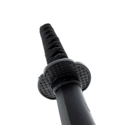 40" Black Bushido Wooden Blade Collectible Training Sword With Black Cord Wrap