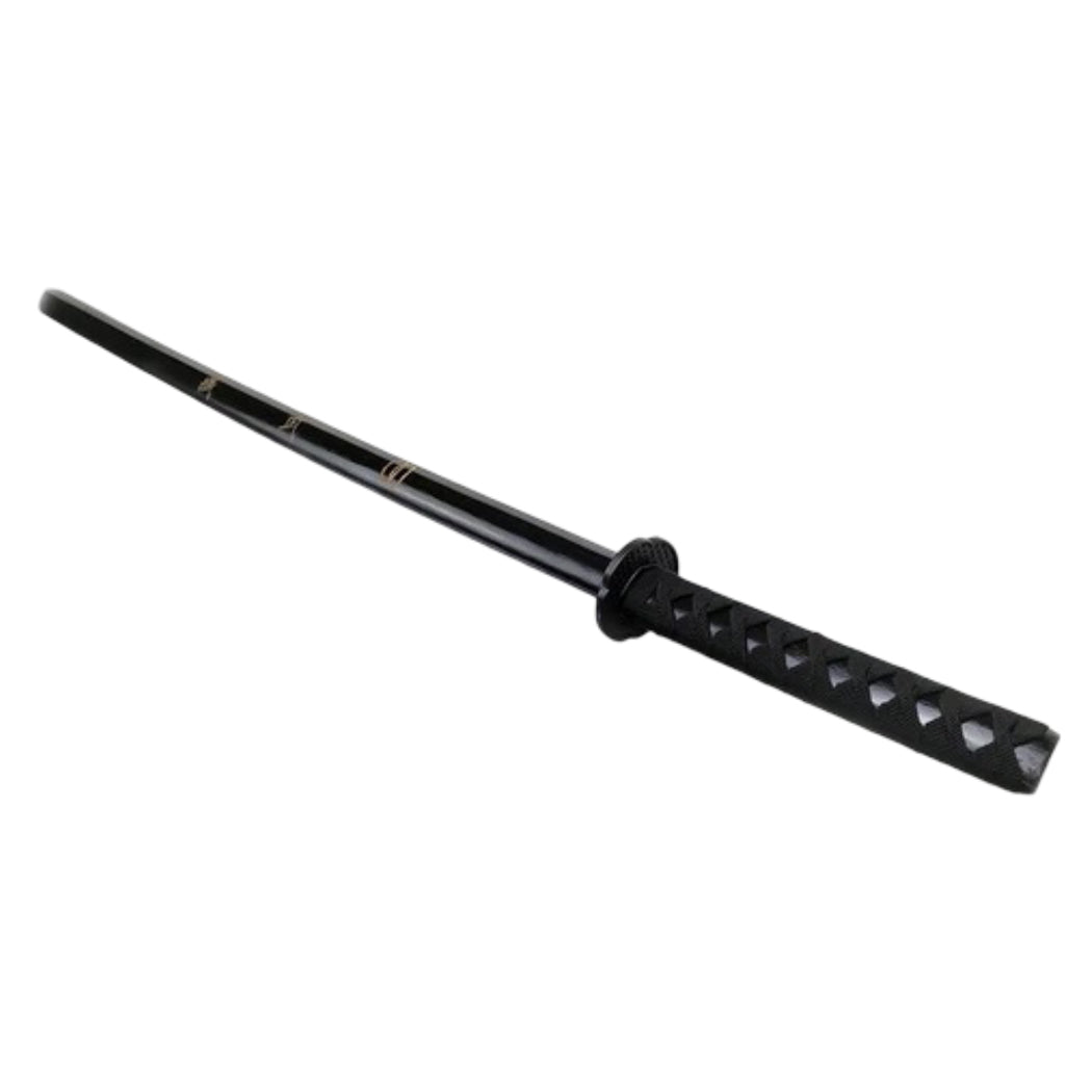 40" Black Musashi Wooden Blade Collectible Training Sword With Black Cord Wrap