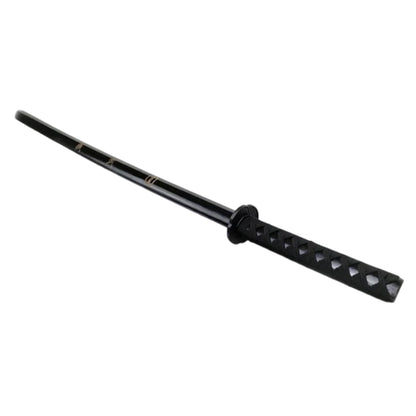 40" Black Musashi Wooden Blade Collectible Training Sword With Black Cord Wrap