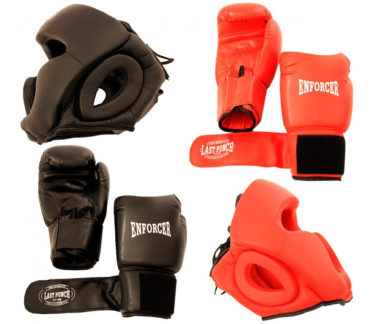Boxing Goods Last Punch High Quality 2 Pairs Pro Boxing Gloves & Pro Head Gears Pro ...