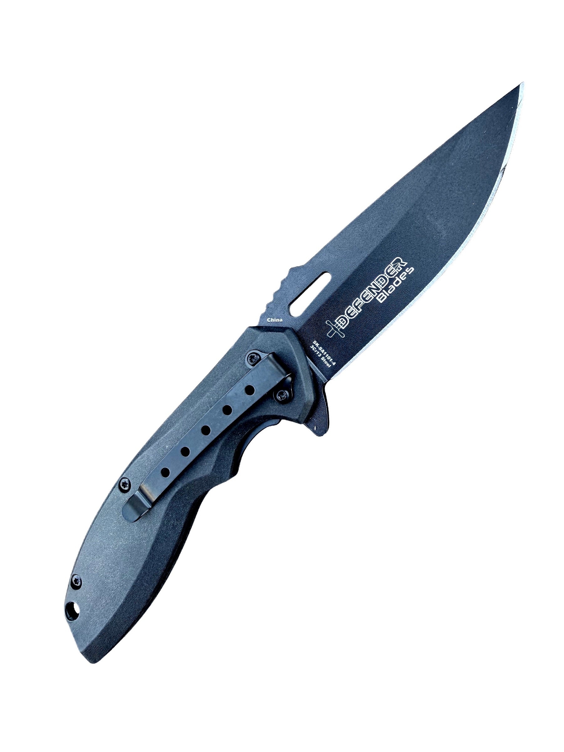8" American Flag Statue of Liberty Printed Design Blade & Handle Spring Assisted Folding Knife with Belt Clip