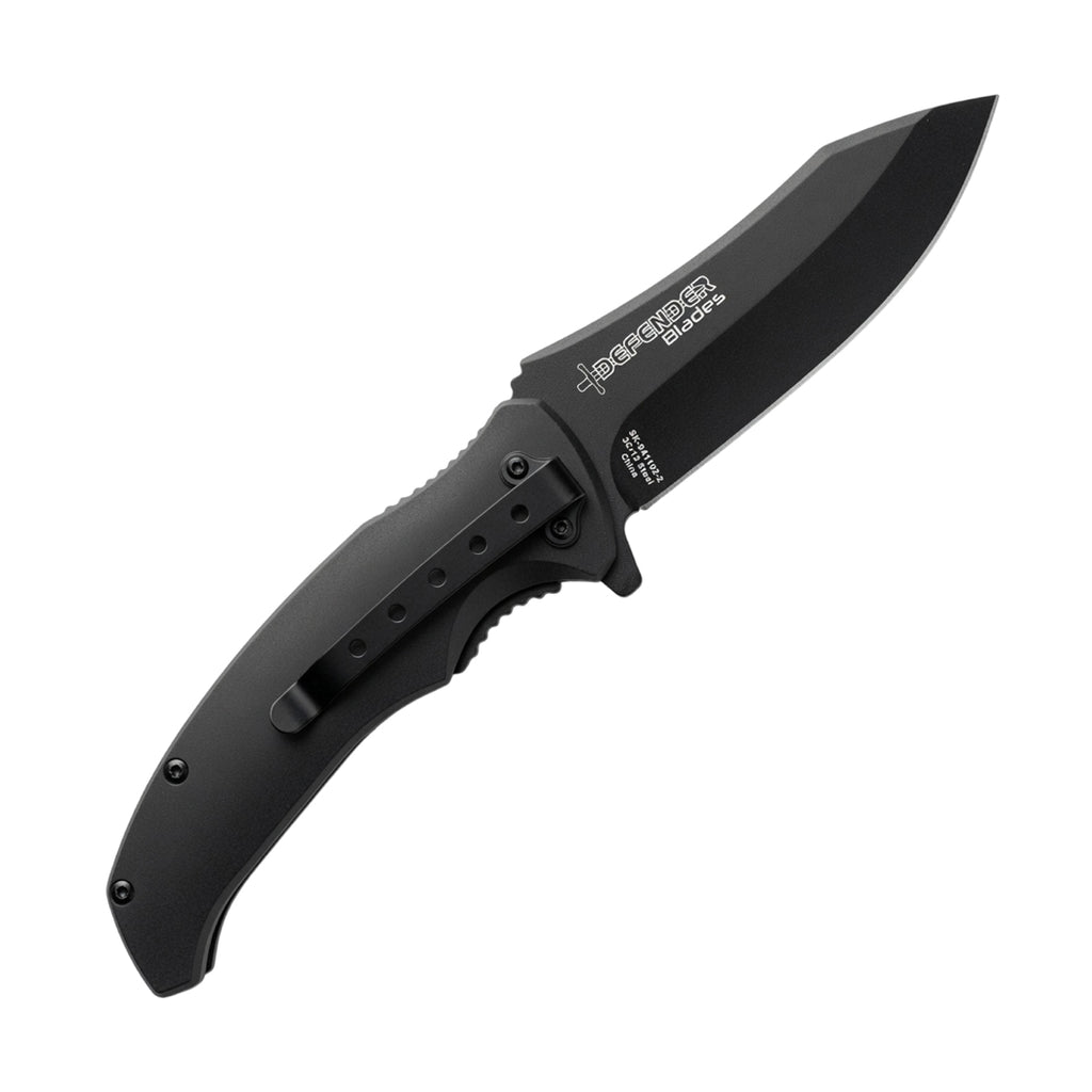 8.5" Statue of Liberty & USA Flag Design Printed Handle Spring Assisted Folding Knife with Belt Clip