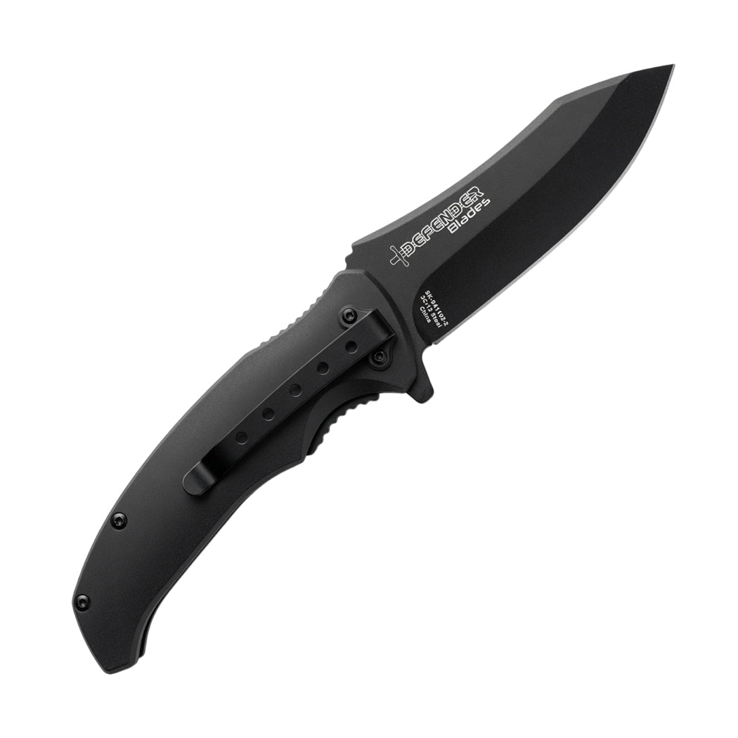 8.5" Statue of Liberty & USA Flag Design Printed Handle Spring Assisted Folding Knife with Belt Clip