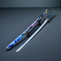 40" Black Dragon Design Japanese Samurai Katana Sword With Display Stand