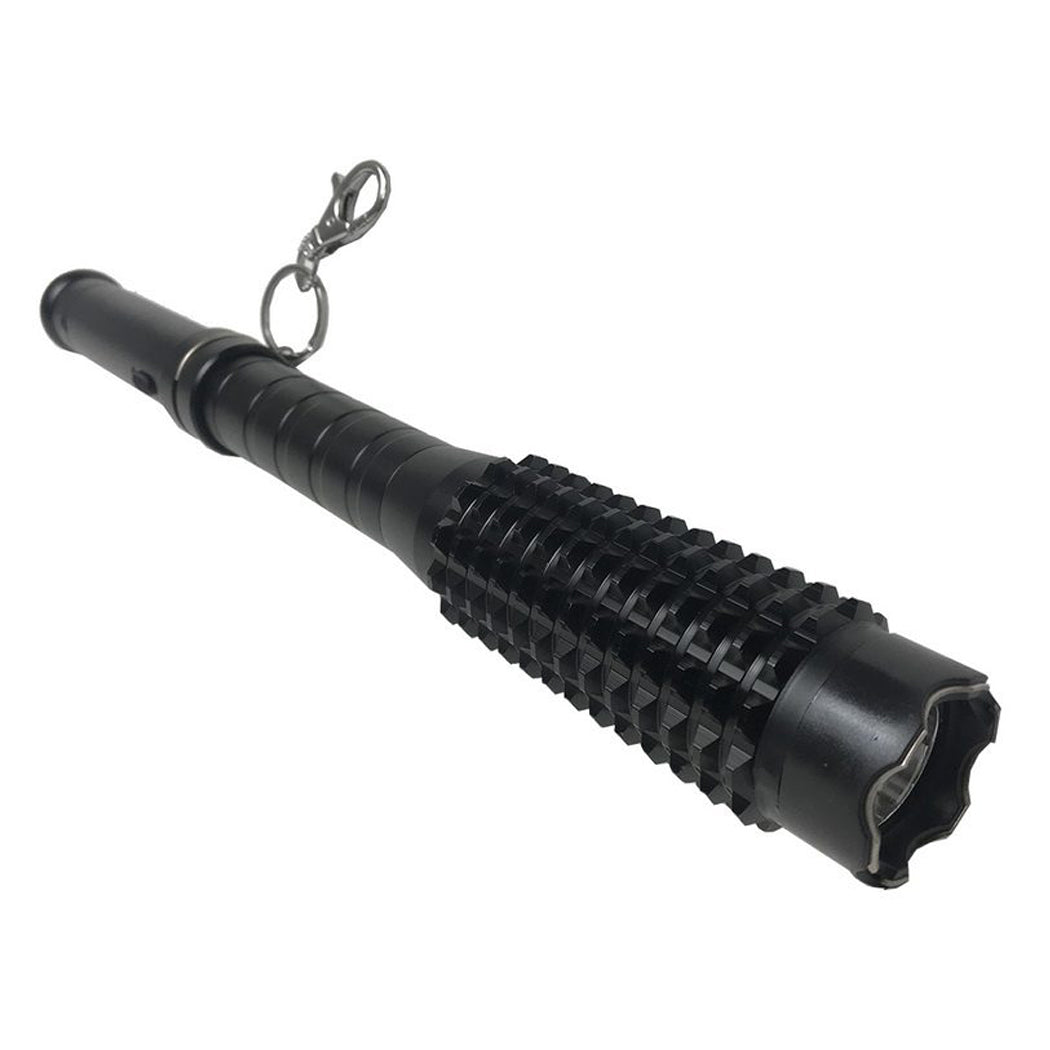 14.5" Black Tactical Stun Gun With LED Flash Light Rechargeable Safety Switch