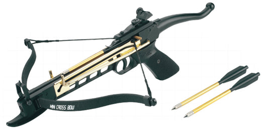 80lb Self-Cocking Hunting Pistol Crossbow Metal Bow Easy Load Shoot New