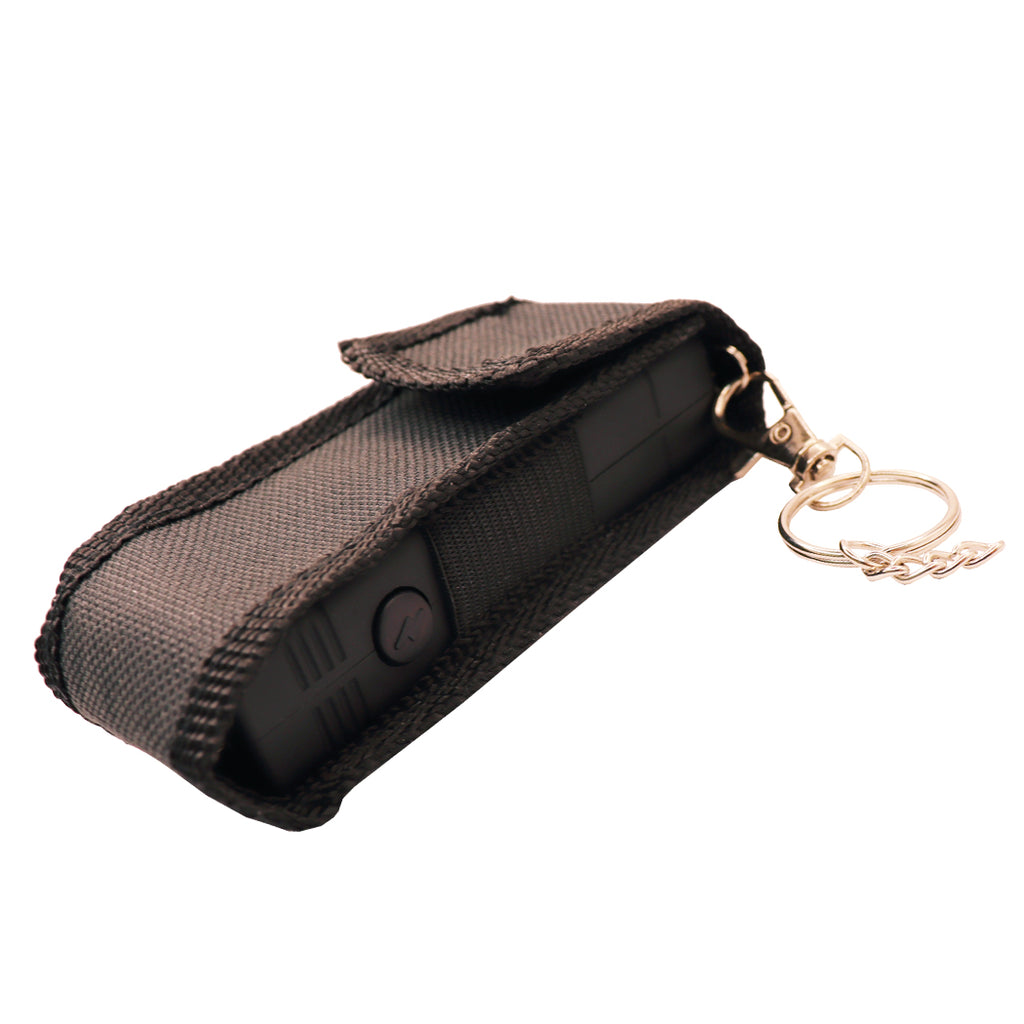 Police Stun Gun 3 million Volt Rechargeable LED Flashlight & Holster Protection Black