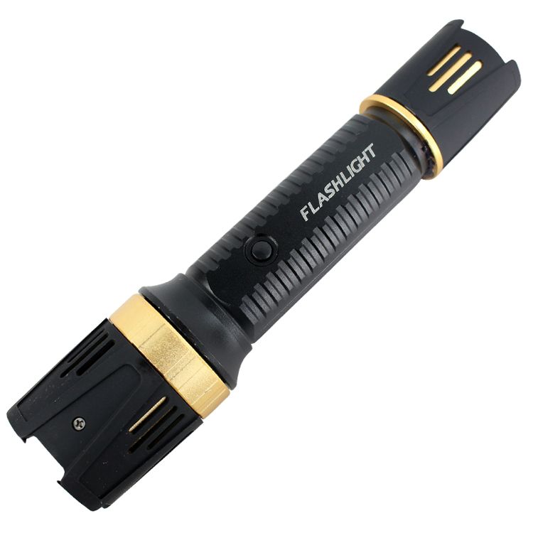 Defender-Xtreme Black Multifunction 230 Lumens Stun Gun with Battery and Charger