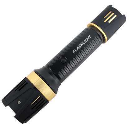 Defender-Xtreme Black Multifunction 230 Lumens Stun Gun with Battery and Charger