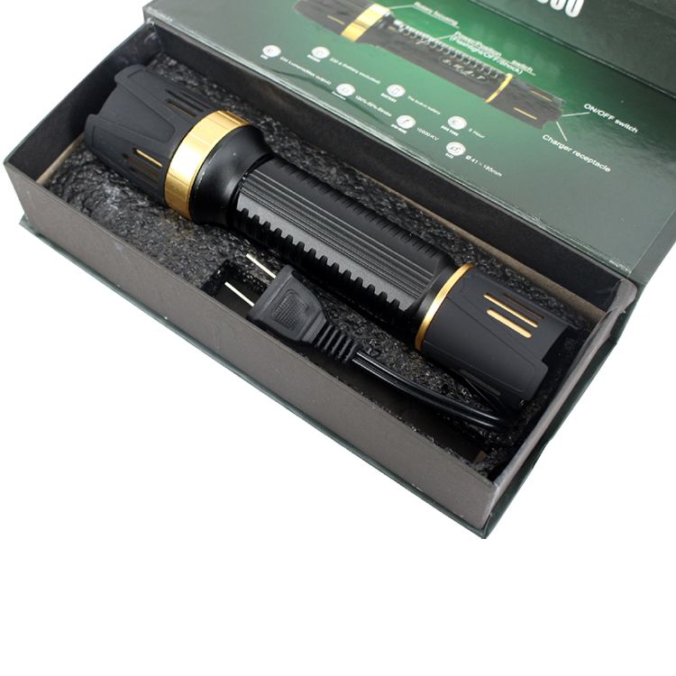Defender-Xtreme Black Multifunction 230 Lumens Stun Gun with Battery and Charger