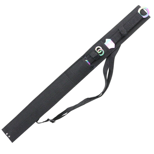 27'' Ninja Sword Tanto Full Tang 2 Tone Blade With 2 Throwing Knives Rainbow