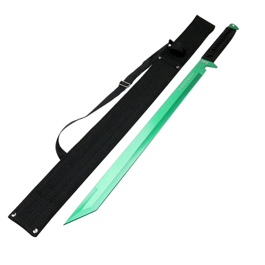 Defender-Xtreme 26" Green Ninja Sword Stainless Steel with Sheath