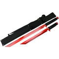 2PC SET 26'' & 18" Ninja Samurai Katana Swords Machete Full Tang Blade Red