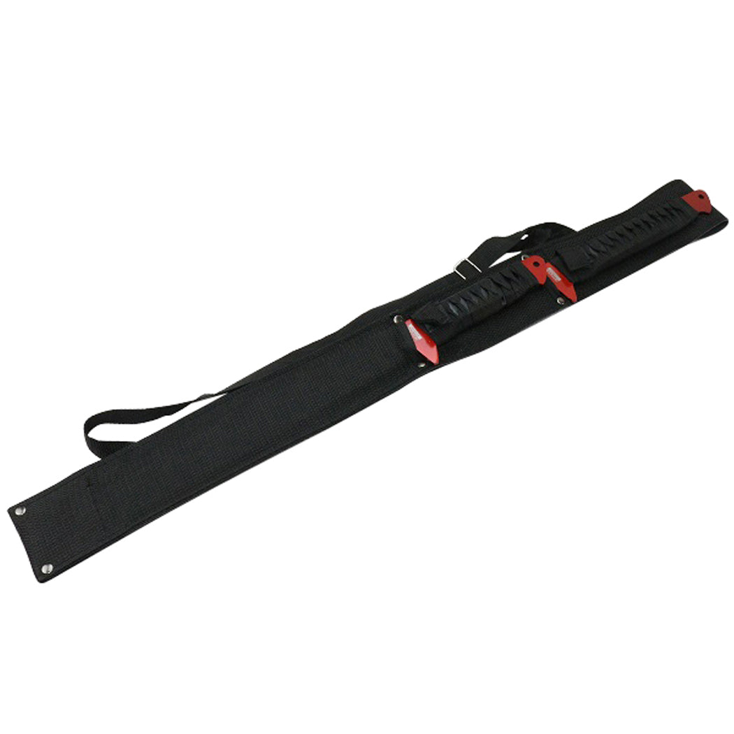 2PC SET 26'' & 18" Ninja Samurai Katana Swords Machete Full Tang Blade Red