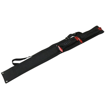 2PC SET 26'' & 18" Ninja Samurai Katana Swords Machete Full Tang Blade Red