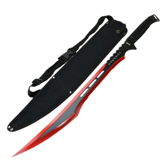 Ninja Sword 27-Inch Sharp 440 Stainless Steel Full Tang Blade with Sheath- Red