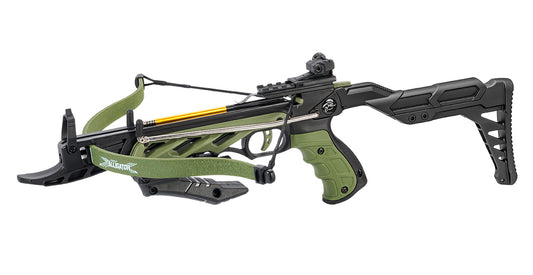 80lbs Hunting Self Cocking Pistol Crossbow 225+ FPS Grip bow Military Green