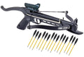 80lbs Self Cocking Hunting Pistol Crossbow with 15 Metal Arrows Red Dot  Scope