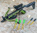 80lbs Hunting Self Cocking Pistol Crossbow Scope Package 225+ FPS Military Green