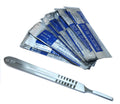 20 Surgery Scalpel Blades #20 & #4 Metal Handle Suitable for Dermaplaning