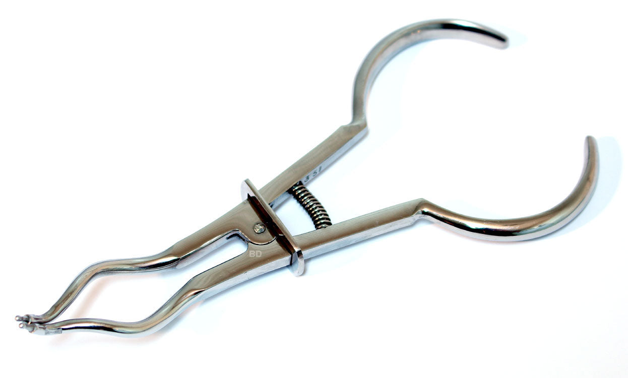 6.5" Brewer Rubber Dam Forceps  Stainless Steel Clamp Placement Tool