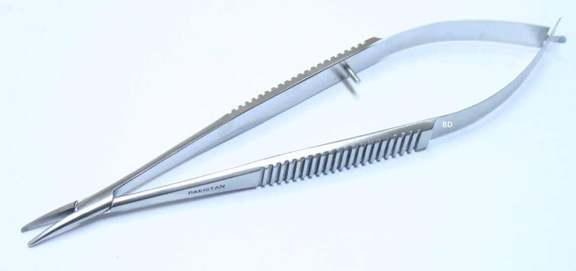 Castroviejo Curved Micro Eye Needle Holder  Without Lock Stainless Steel