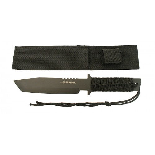 Defender 11" Black Tanto Knife with Sheath
