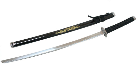 40" Black Japanese Carbon steel blade Samurai Ninja katana Sword Stand & Sheath