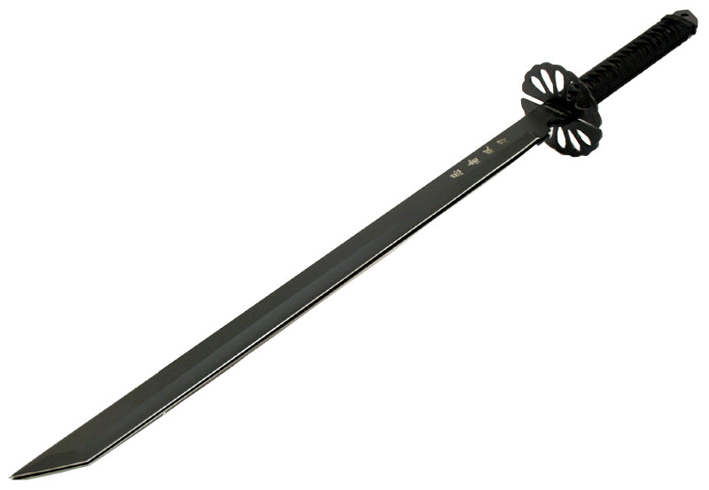 2 Piece Set 28" Black Ninja Swords New 2 In 1 Collectible Samurai Full Tang