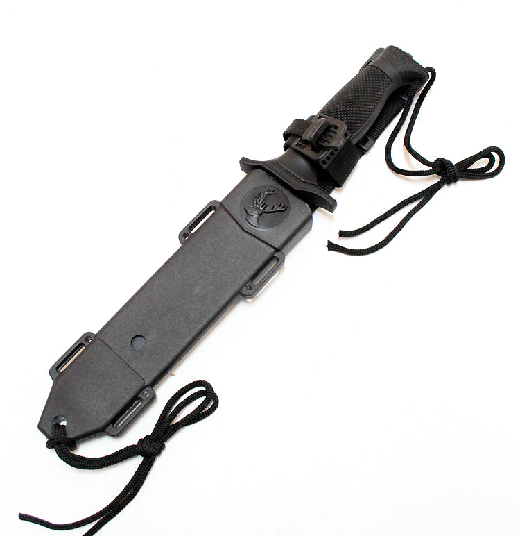 12" MILITARY SURVIVAL BOWIE HUNTING KNIFE w/ SHEATH Fixed Blade Army New