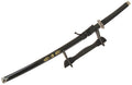 40" Katana Ying Yang Heavy Duty Japanese Samurai Sword Carbon Steel Blade Black