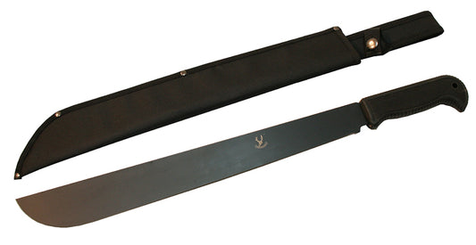 Defender 18" Mid Size Hunting Machete with Sheath All Black