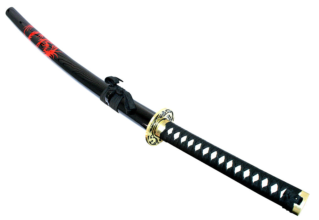 41" Black Japanese Samurai Katana Collectible Samurai Sword Ninja with Stand