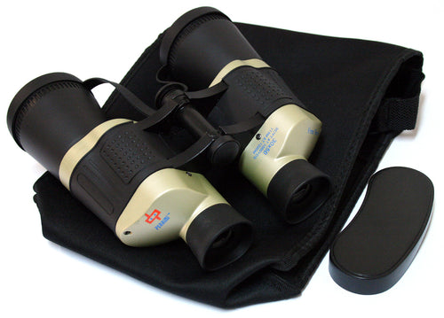 30X50 Black & Tan Free Focus High Resolution Compact  Binoculars 119M/1000M