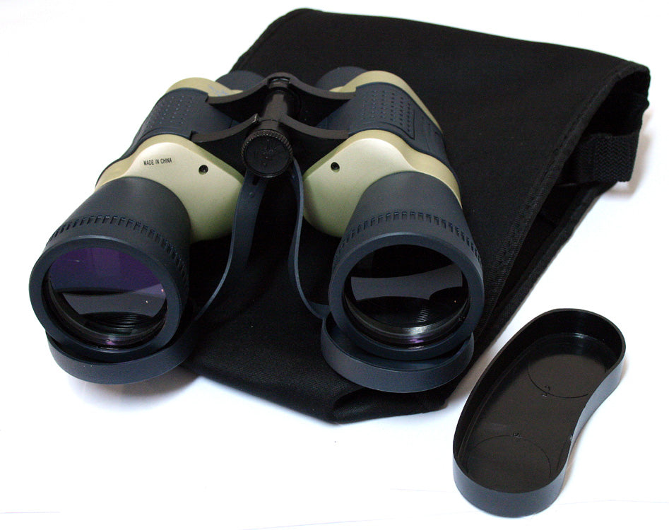 Perrini 30X50 Dark Blue & Tan Free Focus High Definition Binoculars